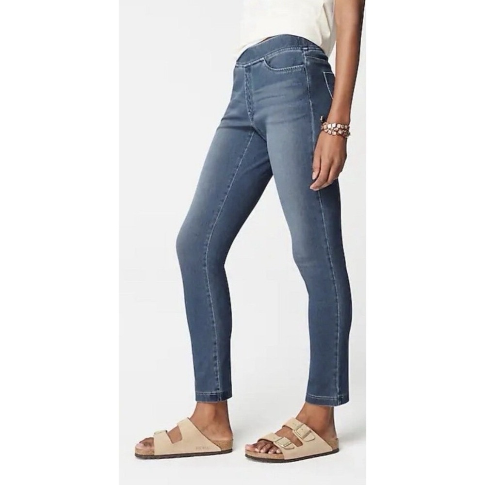 J. Jill Blue Denim Women's Jeans Sz 6 Skinny Slim Stretch Casual Travel Comfy